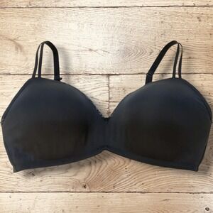 AERIE Womens Real Happy‎ Wireless Push-Up Bra - Size 38DD - Black